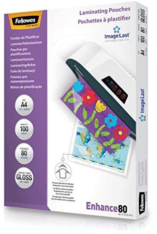 Fellowes Imagelast A4 80 Micron Laminating Pouch - 100 Pack, 5306114
