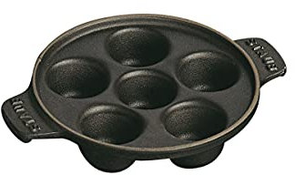 STAUB 1301523 Escargot Dish, Cast Iron, Matte Black