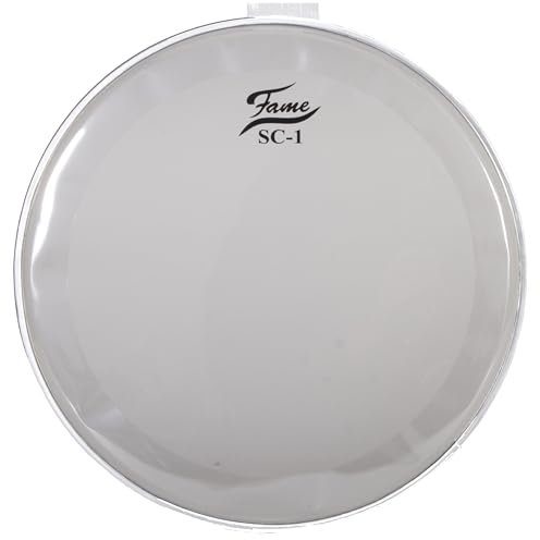 Fame TomFell SC1, 13 Zoll Sound Control Schlagfell, Einlagig, Transparent, Kunststoff, Glattes Finish, Dämpfungsring, Kraftvoller Punch, Gemäßigtes Low End