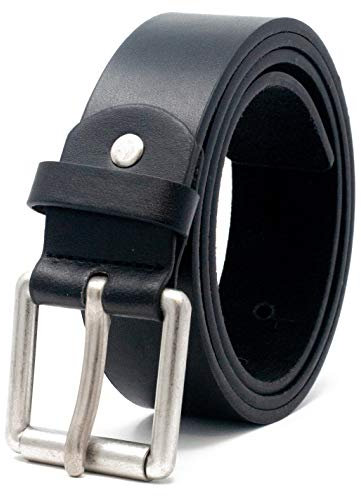 Ossi Herren 38mm Schlau Lässig Jeans Schwarzer Gürtel - XL