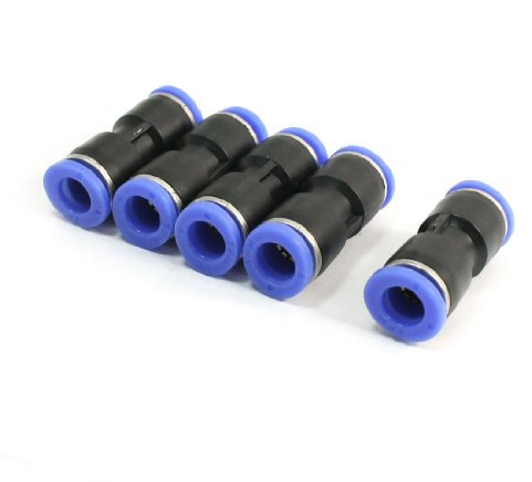 uxcell 5pcs Pneumatic 8mm to 8mm Straight Push in Connectors Quick Fittings 38mm Length