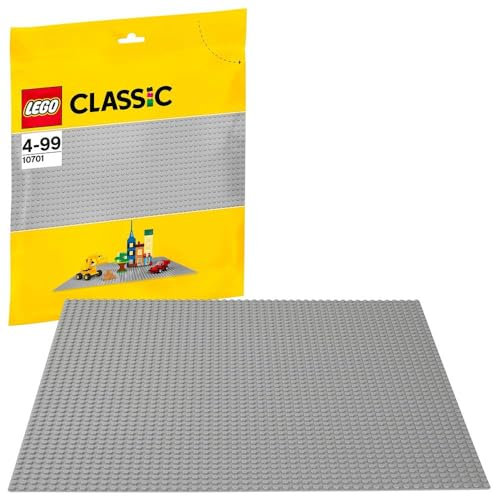 LEGO 10701 Classic - Placa de construcción Gris (38 x 38 cm), Juguete Educativo