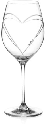 Just for You | Diamante Heart-in-Heart Wine Glass Gift