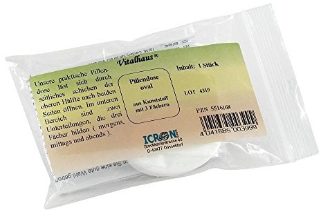 PILLENDOSE oval Kunststoff 3 Fächer Vitalhaus 1 St