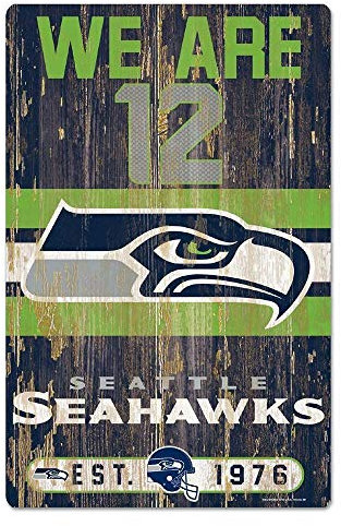 WinCraft NFL Seattle Seahawks Holzschild, Team-Farbe, Einheitsgröße