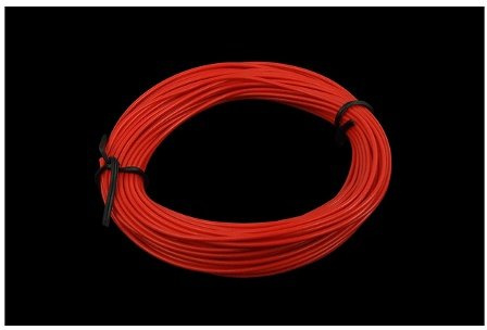 Kupferlitze isoliert 1x0,14mm² 10m rot