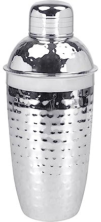 Home Basics Heavy Duty Hammered Silver 750ml Cocktail Shaker