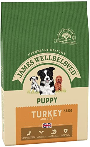 James Wellbeloved Complete Dry Puppy Food Turkey and Rice, 7.5 kg