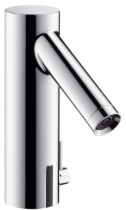 Hansgrohe 10101000 Elektronik Waschtisch Armatur Axor Starck, chrom Batteriebetrieb mit Temperaturregulierung
