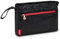 achilles Handtascheneinsatz, Handtaschen Organizer, Innenhandtasche, Kosmetiktasche mit Trageschlaufe, Make-up-Etui, Kulturbeutel, Schminktasche, Bag in Bag, 25 x 18,5 cm x 6 cm (Schwarz)