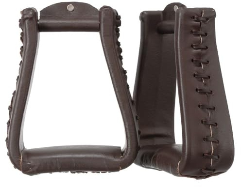 Oversized Leather Stirrups Dark Oil