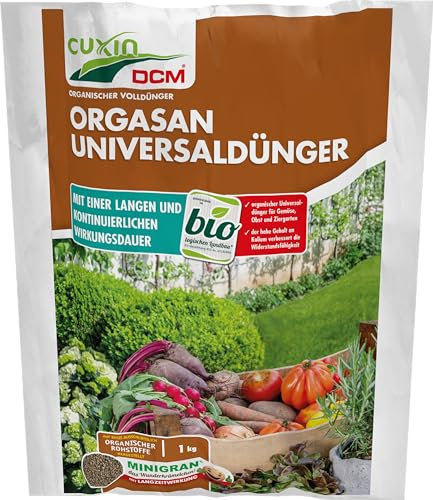 CUXIN DCM ORGASAN UNIVERSALDÜNGER - Mit MINIGRAN® TECHNOLOGY - Universaldünger - Bio Dünger - Langzeitdünger - organischer NPK-Dünger - 1 KG