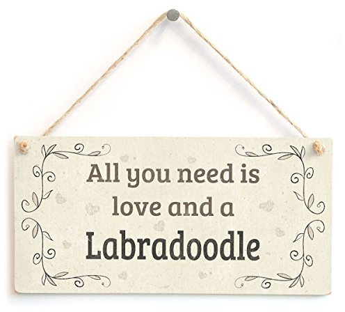 All You Need is Love and A Labradoodle - Beautiful Home Accessory Gift Sign for Labradoodle Dog Owners