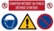 Autocollant vinyl - Chantier interdit au public défense d'entrer - H.297 x L.420 mm