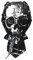 Black Tribal Bandana Cap Zandana mit Totenkopf. Schwarz. 090.032