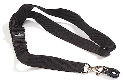 Durable CardFix Pass-Halter (mit 20 mm breitem Textil-Umhängeband, Sicherheitsverschluss) 10 Stück, schwarz, 818701