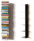 Haseform Bücherturm 90 cm (für 1 m Bücher) anthrazit Bücherregal Wandregal