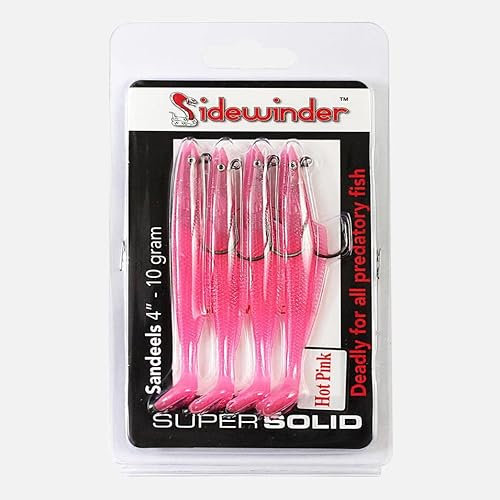 Sidewinder Sandeel Rhubarb Custard Sea Fishing Lures, Size - 4 inch