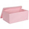 Minene - Box porta-oggetti, dimensioni grandi, a pois, colore: Rosa/Bianco