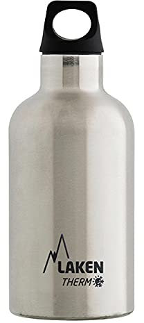 Laken Futura Botella Térmica Acero Inoxidable 18/8 y Doble Pared de Vacío, Unisex adulto, Plateado, 350 ml