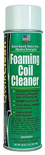 QwikProducts Foaming Coil Cleaner for AC Unit, Heating, Refrigerator, Air Conditioner No Rinse Coil Cleaner Spray Breaks Down Dirt, Dust, Grease, and Oil