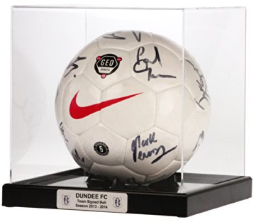 Football Display Case with Stunning Personalised Plaque (Black)