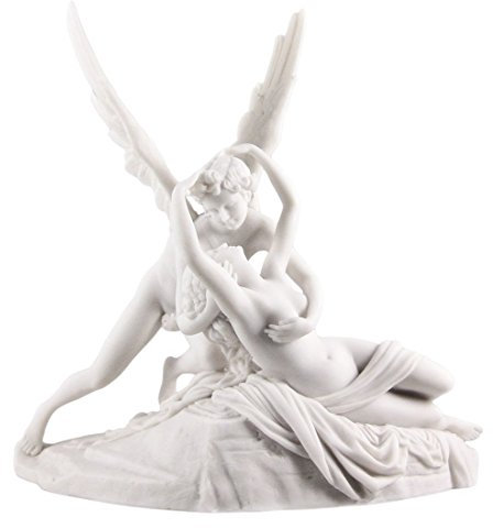 Pacific Giftware Eros & Psyche von Antonio Canova, Marmor Finish, Weiß, 27,9 cm, Harz, Klassisch, Liebe, Statue