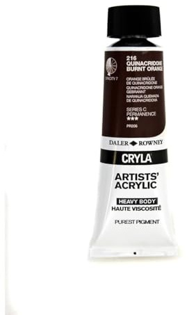 Daler Rowney : Cryla Acrylic Paint : 75ml : Quinacridone Burnt Orange