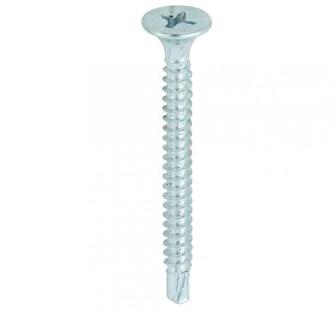 TIMCO BZP PH2 Philips Self-Drilling Drywall Screws - 3.5 x 38 - Zinc - Box of 1000