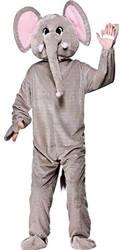 Adult Deluxe Paradise Elephant Fancy Dress Mascot - One Size