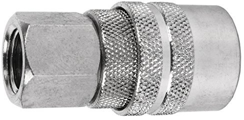 Enchufe rápido rosca hembra 1/4 | Acoplador Hembra con rosca hembra BSP 1/4 para instalaciones neumáticas | Conector rápido tipo europeo para mangueras neumáticas