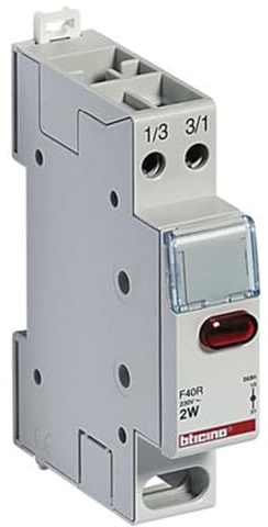 Portalampada Bticino Per Segnalazione E10 Max 1,2W Spia Rossa - 1 Modulo F40R