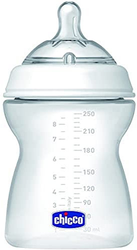 Chicco Step Up Babyfläschchen Mit Drei Verschiedenen Aufsätzen, 2, 250Ml, F. Einstellbar, Ab 2 Monaten 250 ML