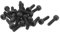 sourcing map 20pcs M2 x 7mm Vis à tête cylindrique à six pans creux hexagonale Boulon en acier allié 12.9 Noir