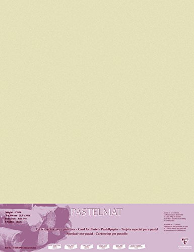 Clairefontaine 96162C Packung (mit 5 Zeichenbögen Pastelmat, 70 x 100 cm, 360 g, ideal für Trockentechniken und Pastell) sand