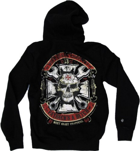West Coast WCC Choppers Hoodie Mechanic Zip Black-S