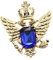 Vintage Brosche Anstecknadel Kragen Broschen Herren-Brosche Schmuck - Blau Gold
