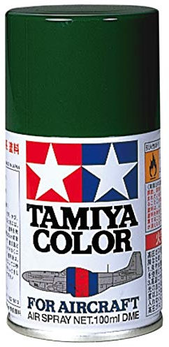 TAMIYA 86501 AS-1 Dunkelgrün matt (IJN) 100ml - Sprühfarbe für Plastikmodellbau, speziell für Flugzeugmodelle, Modellbau und Bastelzubehör