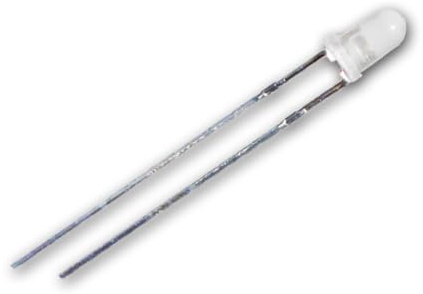 world-trading-net - 25 LEDs 3mm diffus pur-weiß Typ WTN-3-3100pw, Leuchtdiode, bedrahtet, Diode leuchtend, als Bauteil