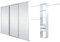 SPACEPRO Hertiage 3x Sliding Wardrobe Doors 226cm x 269.2cm White Frame Mirror