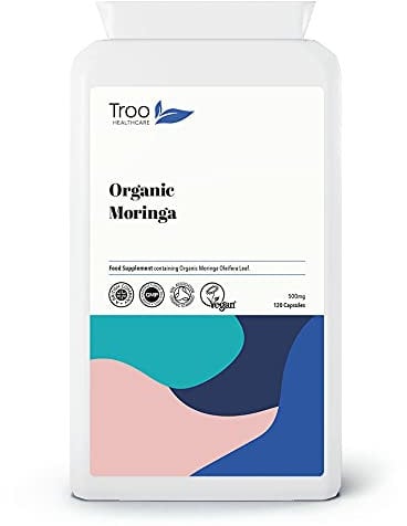 Troo Health Troo Moringa Oleifera Supplement - 1000mg Per Serving 120 Capsules - Pure Moringa Leaf Powder Rich in Vitamins & Amino Acids - Suitable for Vegans