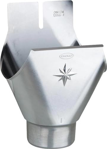 Titanzink Einhangstutzen oval RG 280 für Fallrohr DN 80