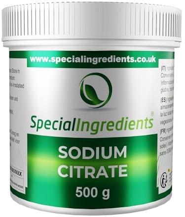 Special Ingredients Sodium Citrate 500g (Buffer Salt) Premium Quality, Vegan, Non-GMO, Gluten Free – Recyclable Container