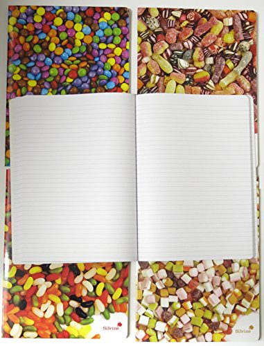 Silvine A4 Notebook Sweets and confectory Assorted Designs x 1 Single Book