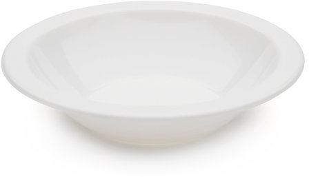 Harfield 17.3cm Polycarbonate Narrow Rimmed Bowl White (Pack of 4)