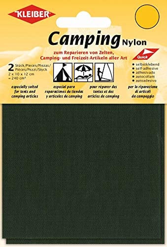 Kleiber + Co.GmbH Camping-Nylon-selbstklebend, Khaki, ca. 10 cm x 12 cm