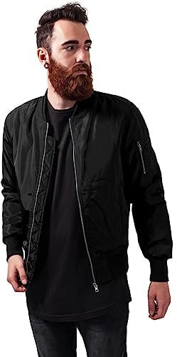 Urban Classics Homme Veste Bomber Bicolore Contrastée Blouson, Noir (Blk/Blk 00017), XL EU