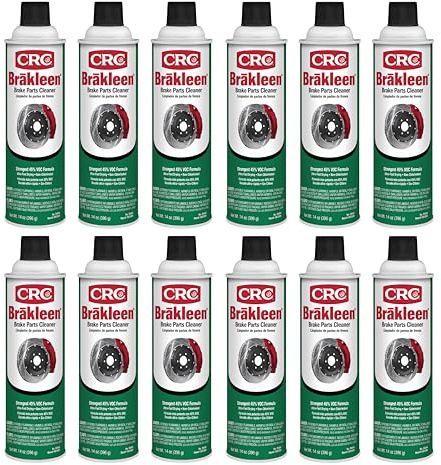 CRC (05084-12PK) Brakleen Non-Chlorinated Brake Parts Cleaner - 14 oz., (Pack of 12)