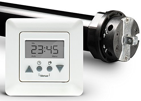 NOBILY Profi-Set/Maxi - Rolladenmotor Rohrmotor Rolladenantrieb P5 30/15-60 (Zugkraft 75kg) + Vestamatic Time Control Zeitschaltuhr