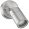 EGLO LED Außen-Wandlampe Robledo, 1 flammige Außenleuchte, Wandspot aus Edelstahl in Silber und Glas, GU10 Fassung, IP44
